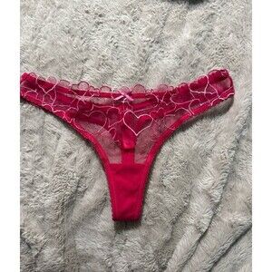 Skims Embroidered hears Tulle Thong